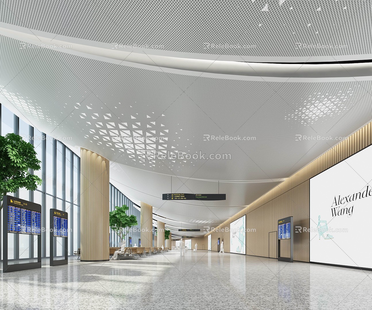 Waiting Hall of New Chinese Terminal 3d model