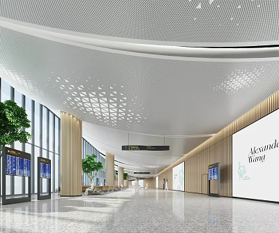 Luxury Shower Sauna Space With Modern Glass Walls Wooden Panels And Indoor Green Plants 3d model