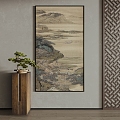 New Chinese Landscape Painting Decorative Painting 3d model