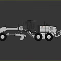 Modern Heavy Duty Road Grader With Large Tires And Front Blade