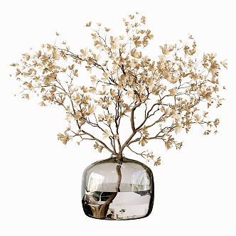 Modern floral ornaments vase floral flower arrangement floral art 3d model