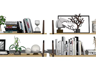 Modern Wall Shelf Wall Decorative Shelf Ornaments Decorative Combination 3d model