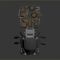 Steampunk Mechanical Creature With Tracks Pipes Chimneys And Metal Claws