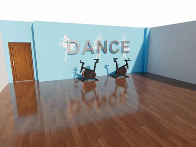 Modern Dance Studio Sports Room 3d model