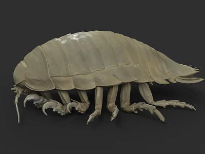 Giant Isopod Marine Creature With Armored Exoskeleton Segmented Body And Multiple Legs 3d model