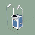 Mobile Medical Treatment Device With Dual Adjustable Arms And Display Screen