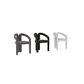 Light Gray Modern Accent Chair With Curved Armrest And Upholstered Soft Seat