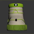 Stylish High Top Light Beige Sneakers With Neon Green Laces Transparent Green Sole