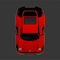 Sleek Red Sports Car Featuring Black Roof Rear Spoiler And Silver Wheels
