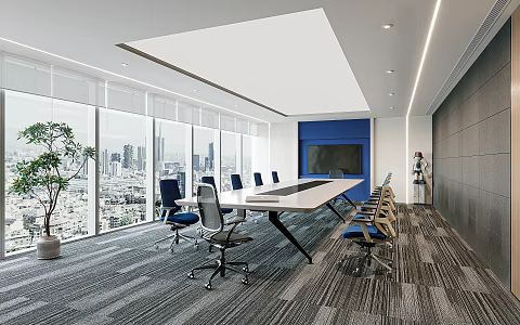 Modern Conference Room 3d model