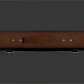 Classic Brown Leather Briefcase With Hand Strap And Metal Buckles Design