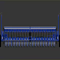 Blue Agricultural Seeder Machinery With Multiple Planting Units Metal Wheels And Structure