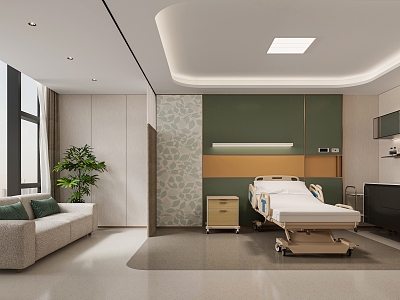 Modern ward Simple hospital ward 3d model