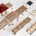 Various Wooden Pergola Models With Different Roof Designs And Column Structures