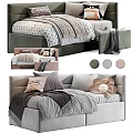 Stylish Children's Bed With Soft Bedding Pillows And Multiple Color Options