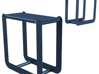 Sleek Modern Side Table With Geometric Metal Frame And Stable Base Structure 3d model