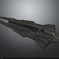 Futuristic Sleek Starship 3D Model With Advanced Design And Detailed Structure For Space Exploration