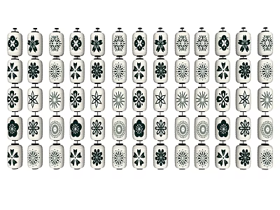 Japanese-style lantern chandelier 3d model