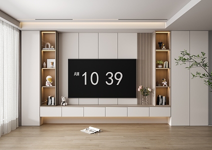 TV cabinet background wall ornaments 3d model