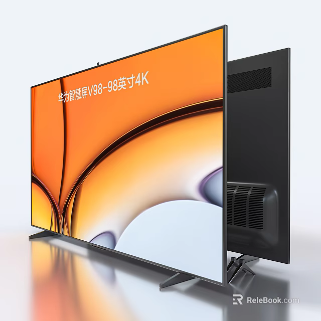 98 Inch Smart TV With 4K 8K Ultra HD 3d model 