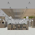 modern library 3d model
