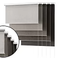 Modern Window Blinds In Layered Gray Tones With Neutral Shades And Stacked Design