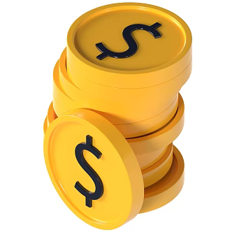 Modern Gold Coin Currency Cartoon Gold Coin Cartoon Currency 3d model