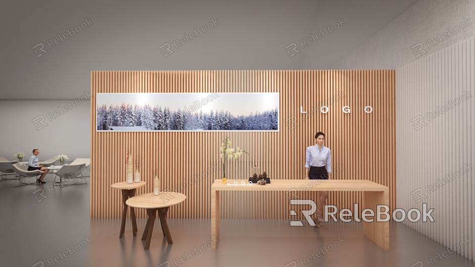 Modern reception desk model