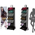 Gloria Hair Extensions Display Rack With Multi Tiered Shelves And 1.7M Height