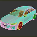 White Audi Sporty Wagon With Sleek Design And Red Brake Calipers
