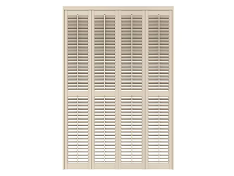 modern louver door 3d model