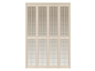 modern louver door 3d model