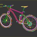 Red Mountain Bike with Modern Design Stylish Frame Large Wheels and Front Suspension