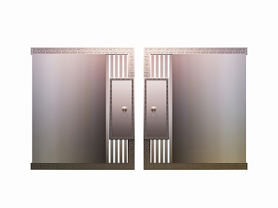 Modern metal door residential courtyard door entrance door landscape gate 3d model