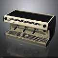 Modern Black Silver Espresso Coffee Machine With Stainless Steel Body And Control Panel