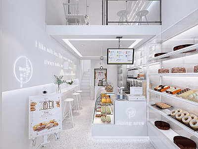 Modern Milk Tea Shop Milk Tea Dessert Cake Shop model