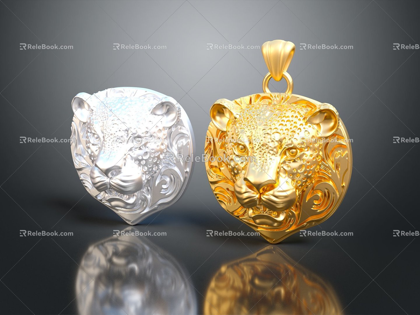 Modern Pendant Tiger Tiger Head Carving Tiger 3d model