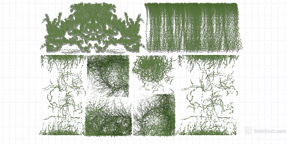 Various Vines With Diverse Structural Details and Natural Growth Patterns 3d model 