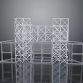 Iron Frame Storage Rack Large Iron Frame Iron Frame House Factory Industrial Iron Frame Iron Ladder Rigid Ladder Work Frame Rigid Frame 3d model
