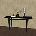 Modern poliform Table Side Table End View Entrance Table Lamp 3d model