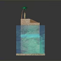 Tropical Landscape With Blue Water Sandy Beach Palm Tree And Deck Chair