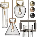 Modern Elegant Pendant Lights With Glass Shades And Metal Frames For Home Decor