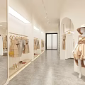 Modern Minimalist Womens Clothing Store Interior With Chic Apparel Display And Stylish Mannequin Layout