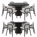 Dining table and chair combination 3d model