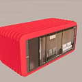 Modern Container Home Interior With Bedroom Furniture And Large Windows