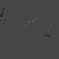 Black and White Fighter Jet With Serial Number 08803 And Emblems On Wings And Tail