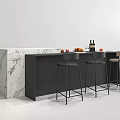 Bar Chair Combination 3d model
