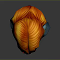 Fierce Game Movie Character 3D Model With Orange Hair Beard And Blue Collar