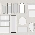 Home Decor Collection of Modern Wall Mirrors in Various Shapes and Illuminated Frames