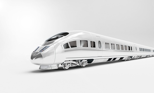 modern high-speed rail 3d model